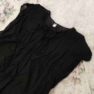 Black beach cover up